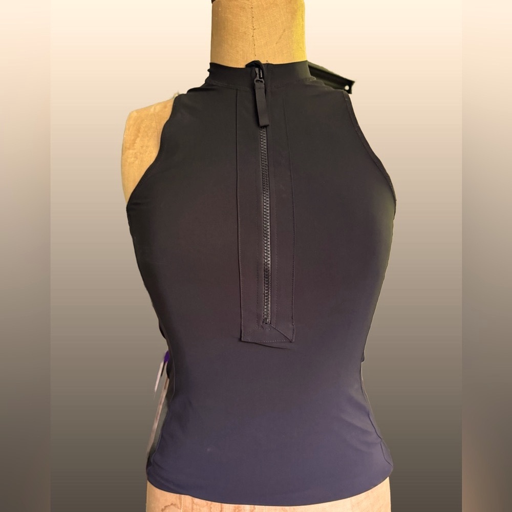 J. Crew Black Zip-Up Tank Swim/ Yoga Top